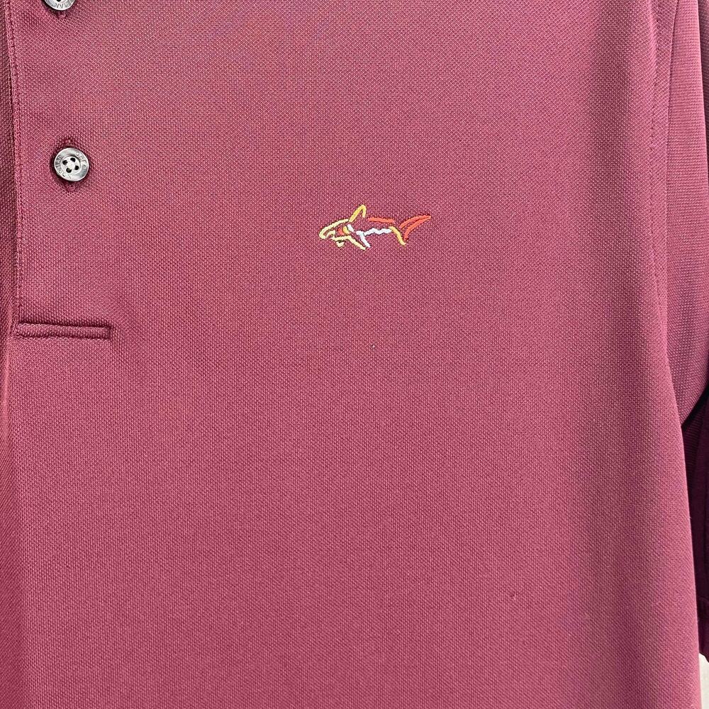 GREG NORMAN FOR TASSO ELBA Wine Burgundy Collared Polo - Picture 4 of 11